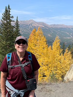 Boreas Pass with fall colors in Breckenridge, CO