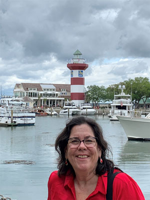 Historic Harbortown lighthouse in Hilton Head, SC